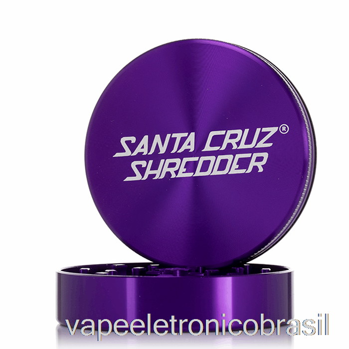 Vape Recarregável Santa Cruz Triturador 2,75 Polegadas Grande Moedor De 2 Peças Roxo (70mm)